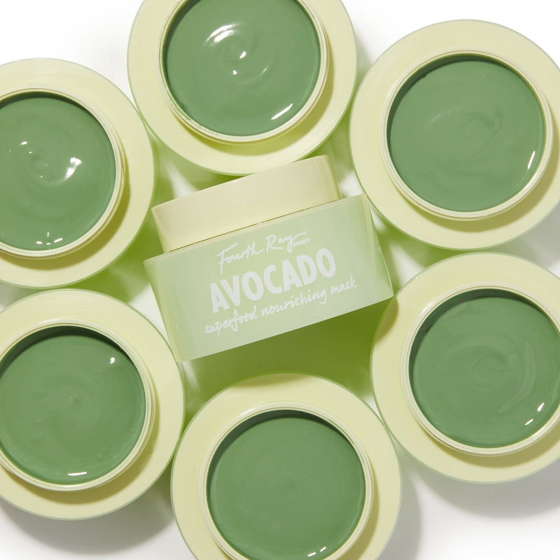 Fourth Ray Beauty Avocado Superfood Nourishing Mask, power packed with vitamins, minerals and antioxidants Infused with greens, avocado, matcha and kale to nourish, soften and replenish skin
